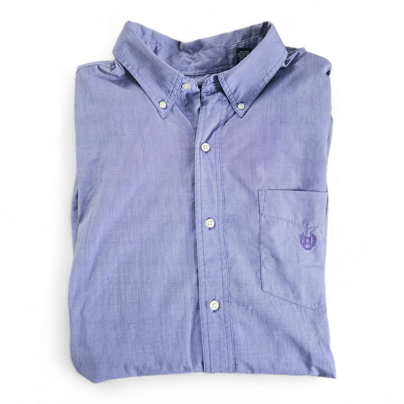 Ralph Lauren Chaps Mens Lavender Easy Care Button Up Long Sleeve Shirt Size XL - Picture 1 of 8